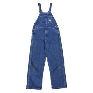 Carhartt Vintage 90s Y2K Denim Jean Work Overalls - Mens 36 x 32